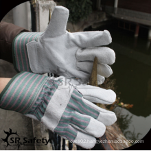 SRSAFETY very comfortable leather gloves/high quality cow split leather gloves